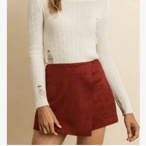 Burgundy Skort